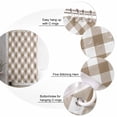 thumbnail image 6 of Shower Curtain Light Brown White Check Plaid Bathroom Curtains with Hooks, Waterproof Fabric Pastoral Style Bath Shower Curtains Set for Bathroom Bathtubs Decor 72x72 Inch, 6 of 8