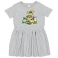 thumbnail image 3 of Inktastic Cute Group of Frogs Girls Toddler Dress, 3 of 5