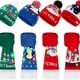 thumbnail image 5 of Conjunto de gorro y bufanda de punto navideño europeo y americano con luces LED de colores gorro de lana cálido para invierno, 5 of 5