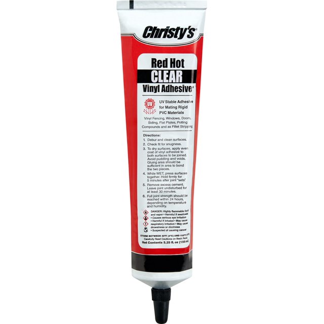 Tubo adhesivo Christy's Red Hot Vinyl de 150 ml