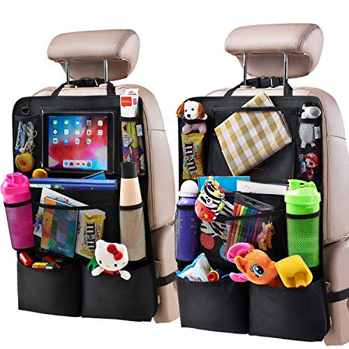 H Helteko Backseat Car Organizer, Kick Mats Back Seat Protector with