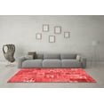 thumbnail image 3 of Ahgly Company Indoor Square Patchwork Red Transitional Area Rugs, 7' Square, 3 of 4
