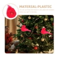 thumbnail image 2 of 6 Pcs Oiseaux Cardinaux Rouges Artificiels avec Pince Décoration d'Ornement pour Arbre de Noël, 2 of 8