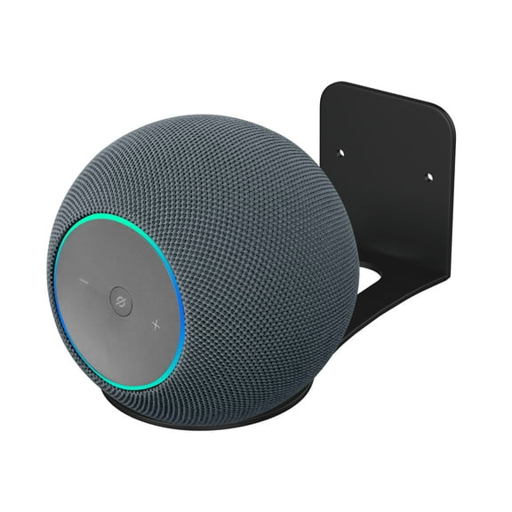 2 Pack,Black,Wall Mount For Amazon Echo Studio 2025 Bracket Holder,Space-Saving,Perfect Cord Management,No Messy Wires Or Screws,Sturdy Voice Assistant Wall Mount