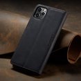 thumbnail image 2 of CaseMe Wallet Case Anti-Fall Retro Handmade Leather Magnetic Case Card Slot for iPhone 13 Pro Max (Black), 2 of 9