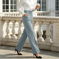 thumbnail image 5 of Yutgune High Waist Straight Wide Leg Yoga Pants For Women Tummy Control Womens Leggings Workout Gym Leggings With Side Pockets Womens Pants, 5 of 8