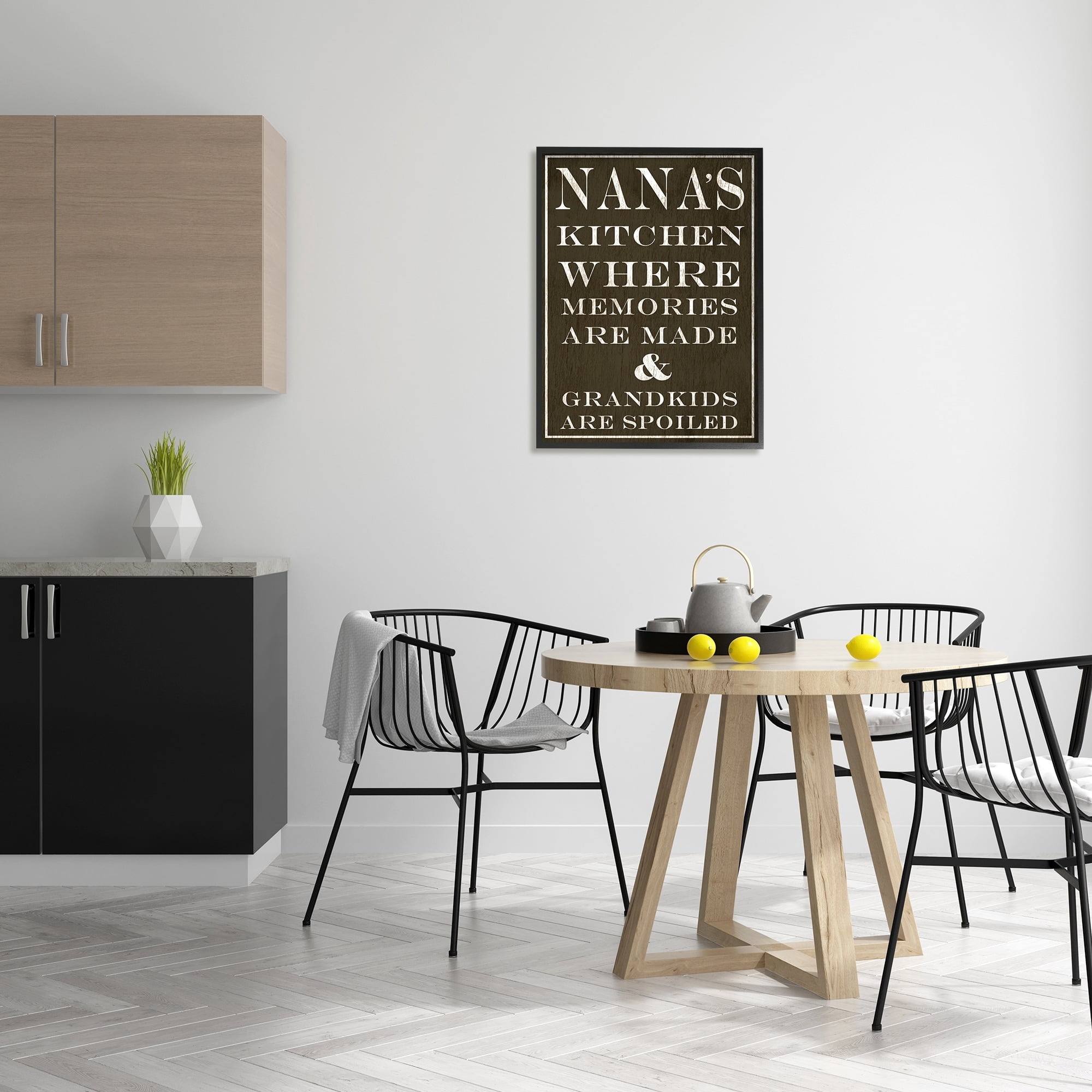 Stupell Industries Nanas Kitchen and Spoiled Grandkids Dark, 24 x 30,Design by Daphne Polselli