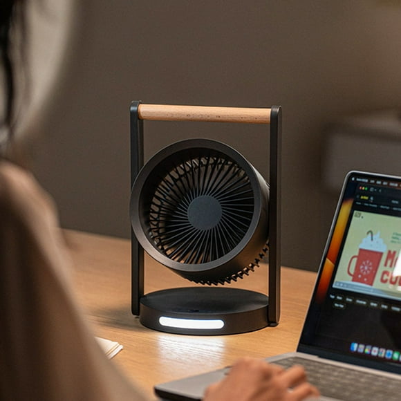 Ventilador de escritorio oficina pantalla digital luz nocturna portátil ventilador eléctrico