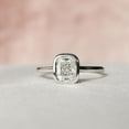 thumbnail image 1 of Cushion Cut Moissanite Engagement Ring Solitaire Solid Silver Anniversary Gift Rings Moissanite Bezel Set Promise Ring For Women, 1 of 3