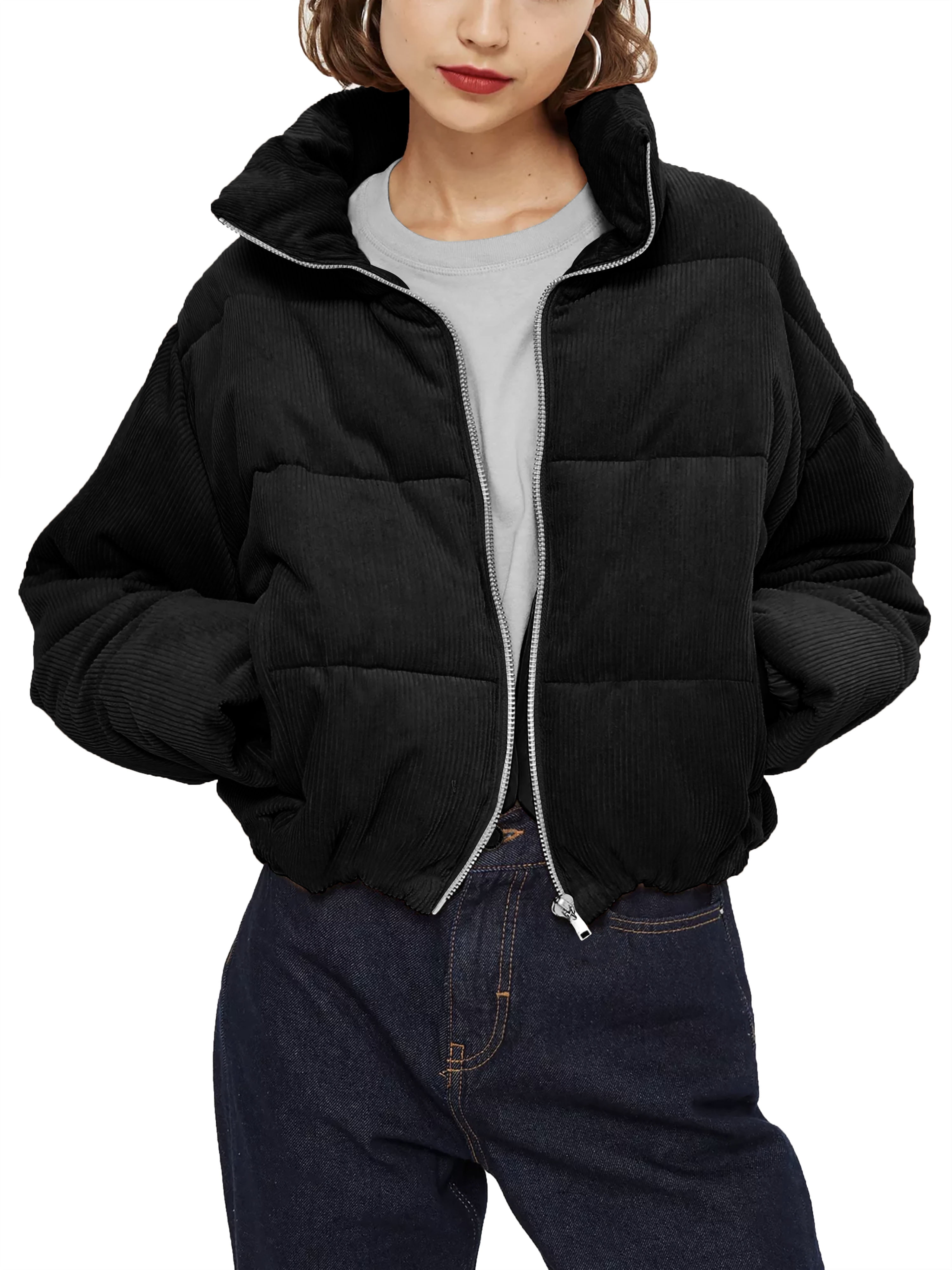 fluffy corduroy puffer jacket