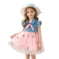 thumbnail image 3 of HAOTAGS Girls Casual Dresses Floral Prints Spaghetti Strap Summer Cute Flowy Party Birthday Smock Dress Pink Size 6, 3 of 7