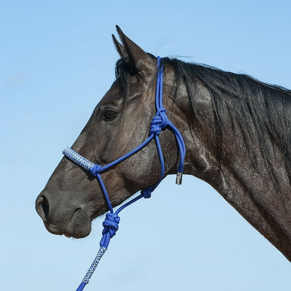 Cashel Rope Halter w/Camo Paracord Nose Bluecamo Horse