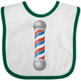 thumbnail image 3 of Inktastic Barber Barberpole Boys or Girls Baby Bib, 3 of 4