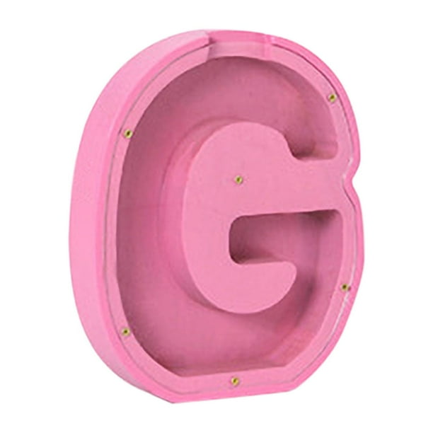 Hucha de madera personalizada para niños | Hucha con nombre y letras (26 letras del alfabeto) | Hucha educativa para niños y niñas | Decoración para dormitorio y sala de estar