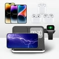 thumbnail image 5 of 6 in 1 Wireless Charging Station Compatible with Apple Multiple Devices iPhone, AirPods, and Apple Watch - Phone Wireless Charger Fast Charging with Night Lamp and Clock, 5 of 5