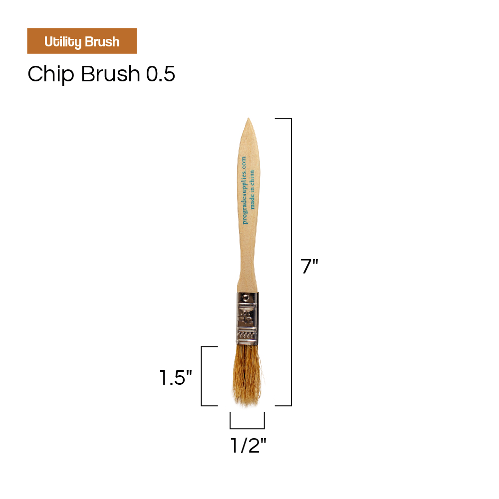 Vermeer Chip Paint Brushes - 96-Pack - 1/2" Chip Brushes for Paints, Stains, Varnishes, Glues, & Gesso - Home Improvement - Interior & Exterior Use