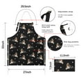 thumbnail image 7 of Australian Shepherd Dog and Footprints Apron-Garden Aprons for Women with Pockets-Cotton Linen Waterproof Kitchen Cooking Gardening Aprons Adjustable for Kitchen,Cooking,BBQ and Salon 33x27 Inch, 7 of 7