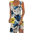 thumbnail image 2 of Puntoco Vestidos Mujer Fancy Women Impreso Elegante Estilo Casual Vestido con Cuello en V con Correa, 2 of 5