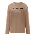 thumbnail image 4 of Sudadera de gran tamaño con estampado de letras y texto divertido para mujer, cuello redondo, manga larga, suelta, blusa individual Fridja  hkj2034, 4 of 5