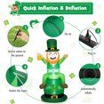 thumbnail image 4 of Resenkos 5 Feet St Patrick's Day Inflatable Decoration Leprechaun Sitting on Hat, 4 of 8