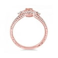 thumbnail image 3 of 1.50 Carat Round Morganite and Diamond Engagement Ring for Women in 14k Rose Gold affordable morganite diamond engagement ring, 3 of 3