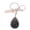 Black, variant on Giaone Unique Heart Shaped Teardrop Photo Frame Keychain Pendant Featuring Natural Stone and Glass for Romance