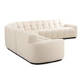 thumbnail image 3 of Moe's Home Collection Roman L-Shaped Sectional Oat Fabric Sectionals, 3 of 6