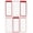 Red, variant on Inkdotpot Pack of 6 Funny Magnetic Dry Erase List For Fridge, Wipe Clean w/ NoStain, Quick Notes Shopping & Grocery List Whiteboard for Fridge, 8.75" x 3.8"(Christmas Theme)