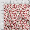 thumbnail image 2 of oneOone Polyester Spandex Red Fabric Floral Diy Clothing Quilting Fabric Print Fabric By Yard 56 Inch Wide, 2 of 4