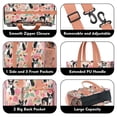 thumbnail image 3 of Teacher Tote Bag,Pink Boston Terrier and Flower Teacher Utility Tote Bag,Large Work Tote Bags for Women with Multiple Pockets,Top Zipper Closure,13.8x10.6x6.7 Inch, 3 of 5