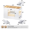 thumbnail image 4 of Advwin Luxury Closet Island with Glass Top and LED, 10-Drawer Wardrobe Storage Cabinet for Walk-in Closet and Dressing Room, White+Bronze Glass, 4 of 10