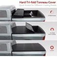 thumbnail image 3 of RVNI 4.5FT FRP Hard Tri-Fold for 2022-2023 2024 Ford Maverick Tonneau Cover Truck Bed, 3 of 7