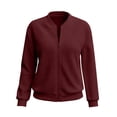 thumbnail image 4 of LUVDA Jackets for Women Waffle Knit Full Zip Long Sleeve Casual Lightweight Coats with Ribbed Trim for Fall Winter Outerwear, 4 of 8