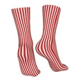 thumbnail image 7 of Cauagu Red And White Stripes Pattern Fun Novelty Crew Socks,Casual Athletic Socks Neutral Socks Cozy Crew Socks Christmas Gift, 7 of 7