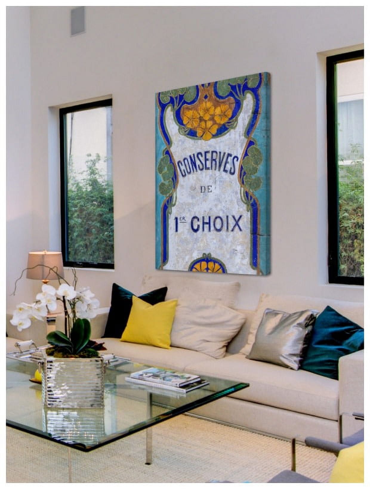 "Paris Art Nouveau Sign" Painting Print on Wrapped Canvas