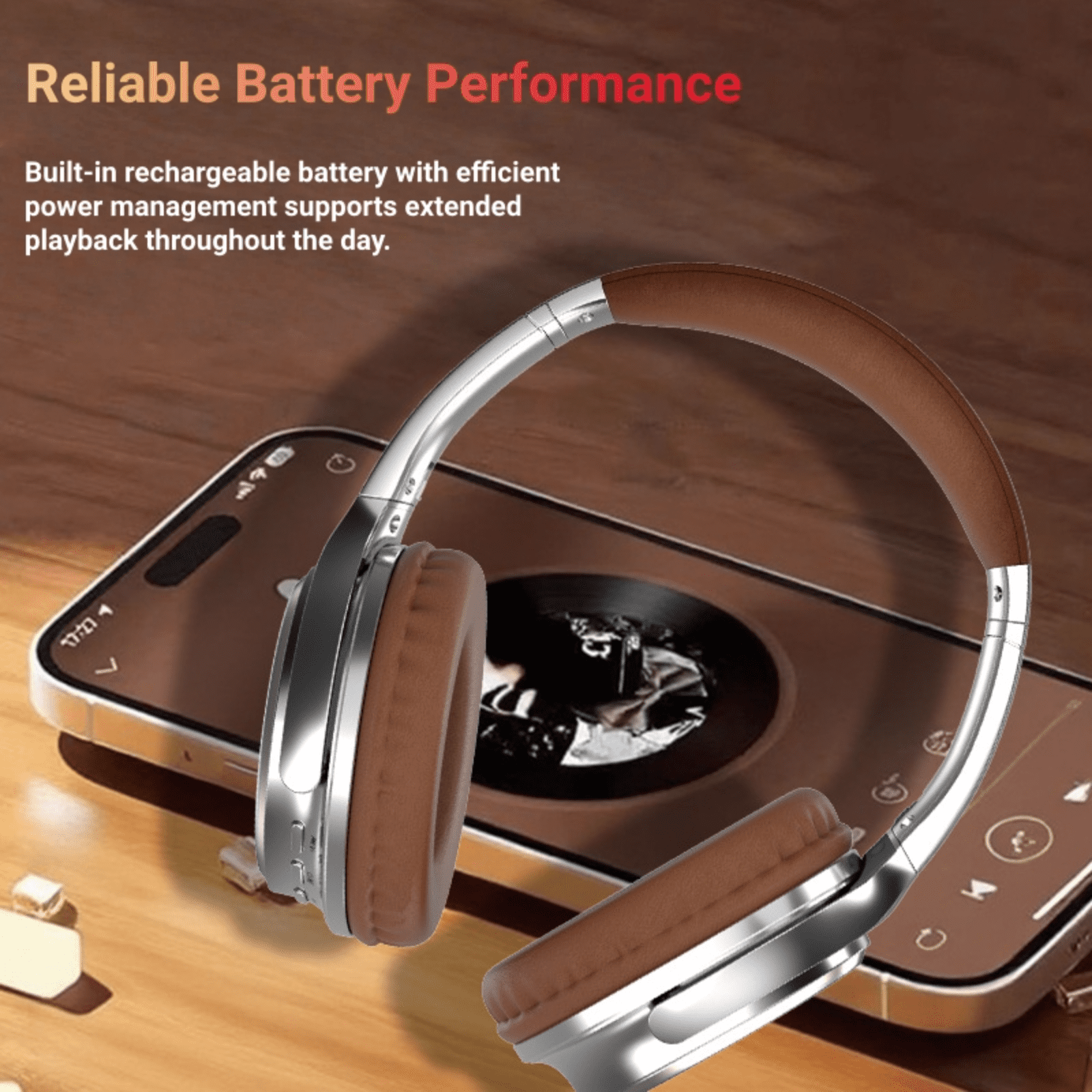 Retro Over-Ear Bluetooth Headphones, Wireless & Wired Audio Headset with TF Card Slot, AUX Input, Foldable Design, Long Battery Life for Home and Travel