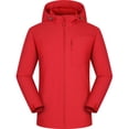thumbnail image 1 of LSLJS Veste de Pluie Femme Imperméable à Capuche Coupe-Vent (Rouge, m), 1 of 2