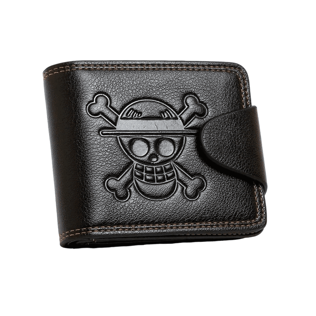 Cartera de Cuero Sintetico Malubero Diseño Calavera