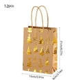 thumbnail image 3 of PEIBang 12PCS Christmas Gift Bags,Christmas Kraft Paper Reusable Gift Bags Bulk with Handles for Wrapping Holiday Party Xmas Presents, 3 of 6