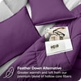thumbnail image 3 of Bare Home Goose Down Alternative Comforter Set - 3 Piece Set - Oversized Queen, Plum, 3 of 7