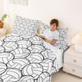 thumbnail image 4 of Erosebridal Volleyball Full Size Sheets, Sport Bed Sheets for Boys and Girls, 4-Piece, 1 Flat Sheet, 1 Fitted Sheet and 2 Pillowcases, 4 of 6