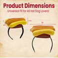thumbnail image 3 of Nicky Bigs Novelties Hot Dog Hat & Hot Dog Costume Headband Funny Hat Party Piece Silly Hat for Adults Creative Hot Dog Costume Dress Up Carnival Fun Halloween and Crazy Hats for Adults, 3 of 6