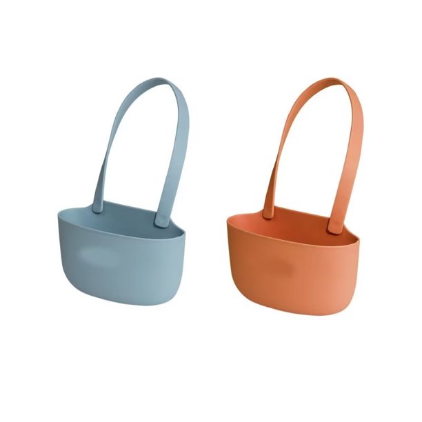 Escurridor para fregadero de cocina, 2 piezas, gris, cesta de almacenamiento de esponja para fregadero de cocina, escurridor, soporte para cepillo, estante de almacenamiento para el hogar, organizador, grifo (naranja + azul lago) Rojo Verde
