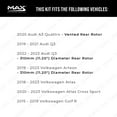 thumbnail image 2 of MAX Advanced Brakes - Rear Brake Kit For 2018-2023 VW Atlas| Carbon Ceramic Brake Pad and Rotor Kit| Daily Driving Geomet Coated Brake Rotors, 2 of 9