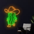 thumbnail image 2 of Handmadetneonsign Cowboy Pickle Neon Sign, Cowboy Pickle Wall Art Decor, Pickle Led Neon Wall Decor, 2 of 5