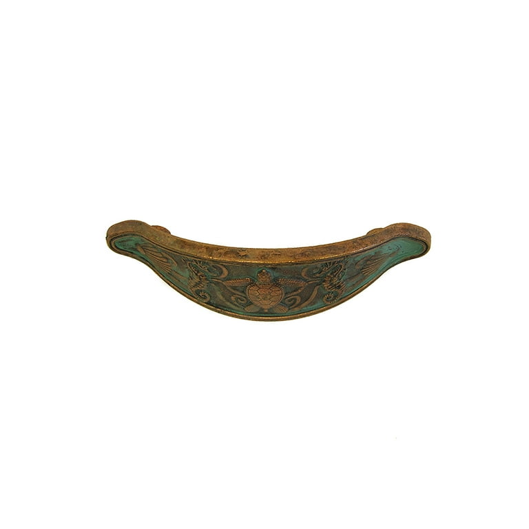 Nautical Verdigris Metal Handle Hardware Dresser Cabinet Drawer Pull Ocean Decor Nautical Verdigris Metal Handle Hardware Dresser Cabinet Drawer Pull Ocean Decor