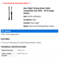 thumbnail image 2 of Rear Right Parking Brake Cable - Compatible with 2005 - 2010 Dodge Dakota 2006 2007 2008 2009, 2 of 2