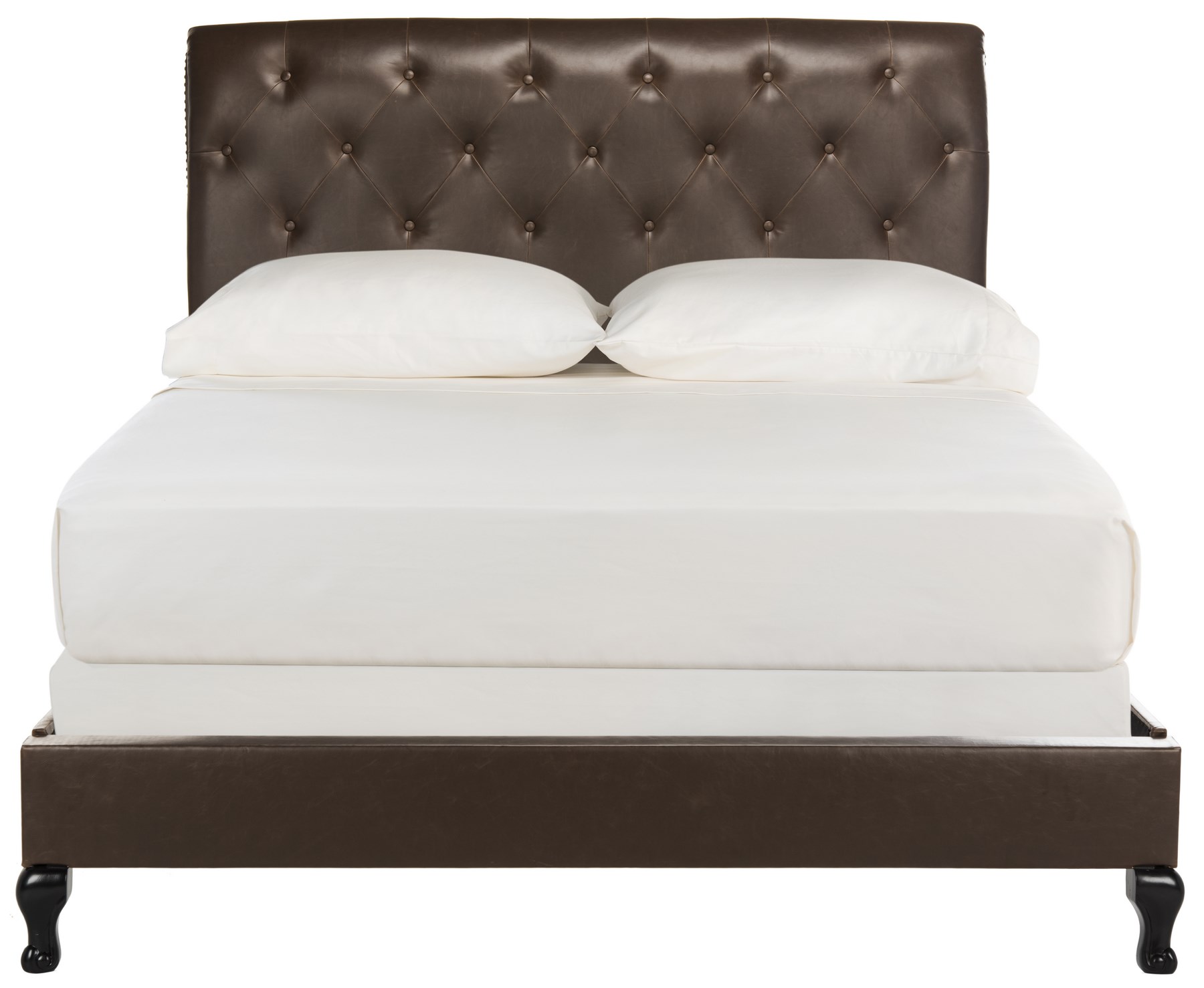 Safavieh Hathaway Modern Tufted Bed Frame with Nail Heads