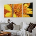 thumbnail image 2 of Nawypu Carmel Yellow Mum by Kathie McCurdy, 12''x16''X3 Panels Canvas Wall Art, 2 of 4