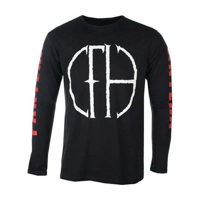 Pantera Adult Frayed Sleeve Print Logo Long-Sleeved T-Shirt